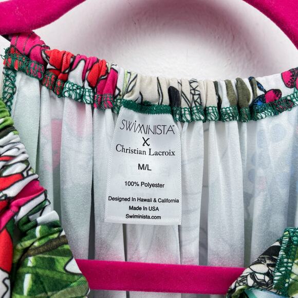 NWT Swiminista Christian Lacroix Carefree Tropical Jardin Swim Coverup Dress - Picture 6 of 13